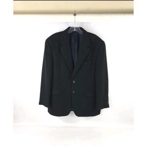 Ralph Lauren Loro Piana Camel Hair Blazer Men 40S Black 2 Button Single Breasted